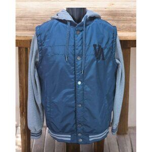 RVCA Mens Nature X Industry Blue Hoodie Jacket Medium